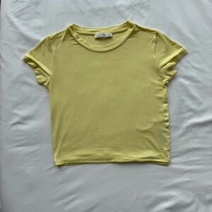 Aritzia Wilfred Sunny Yellow Short Sleeve Tee